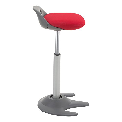 Image of Learniture Sit-to-Stand Active Motion Perch Stool, Red /Grey Seat LNT-NES3021RD-SO