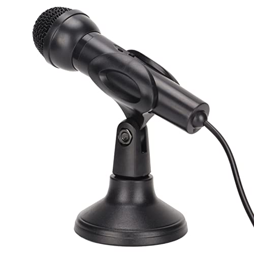Ashata Karaoke Microphone,Cardioid Home Karaoke Microphone,Handheld Wired Mic 3.5 Dual Channel Plug,With Stand & Low Noise,For Singing,Karaoke,Computer,Mobile Phone #TOP7