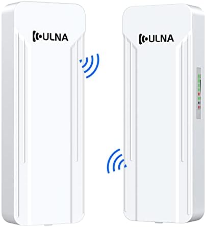 Outdoor Wireless Bridge Point to Point - High Speed Gigabit WiFi Bridge, ULNA 5.8G Long Range Up to 5KM/3.1Miles CPE with Ethernet Ports, PTP/PTMP, 27dBm, Ideal for Barn Garage, 2-Pack