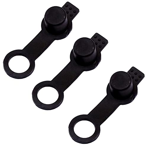 Fearless Paintball Rubber HPA Fill Nipple Cover with Lanyard - 3 Pack