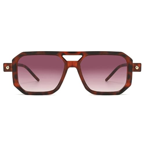 willochra Vintage Double Bridge Squar Flat Pilot Sunglasses Women Men Classic Retro 70s Stylish Frame UV400 Sunglasses