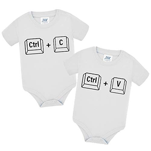 Gattablu Coppia di body pagliaccetti neonati