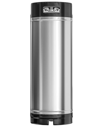 Steel Corny Keg, 5 Gallon Ball Lock Homebrew Beer Keg, Black Handles