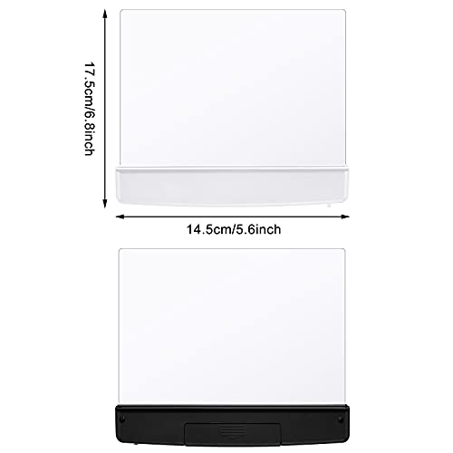 Outus 2 Pieces Flat Book Lights Led Reading Light Clear Night Lights Reading Lamp Book Light Page Portable Bookmark Light For Reading In Bed (White, Black) #TOP1