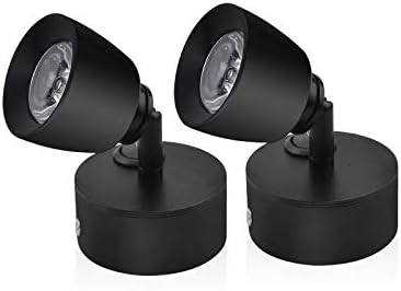 Bonlux 12 Volt LED Lights Interior RV Reading LED Lamp, 12V Rotatable Reading Spotlight for Bedside Lamp, RV, Caravan, 5th Wheel or Vehicles, Warm White 3000K, 2-Pack