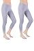 Sexy Basics Womens 2 Pack Stretch Cotton Capri Lace Legging Tights
