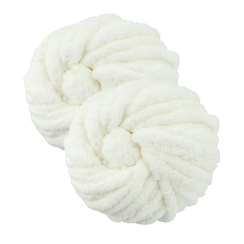 Fegat Dicke Wolle Garn 2x250g Rosa Weiß