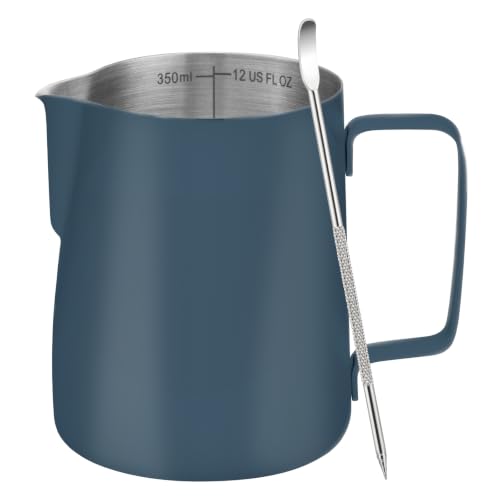12 oz Stainless Steel Milk Frother Cup with Scale
