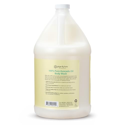 Image of Ginger Lily Farms 100% Pure Avocado Oil Body Wash, 128oz