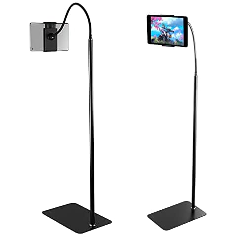 awagas Floor Stand Holder, Tablet Floor Stand, ipad Stand Holder, 135cm Tall Floor Phone Stand with 360°Rotating Cell Phone Floor Stand, Compatible with iPhone iPad Pro Air and All 4.6-11" Tablet Cover
