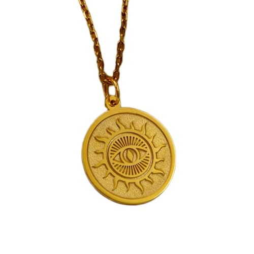 Collier œil maléfique en argent avec chaîne de 45,7 cm pour l'été