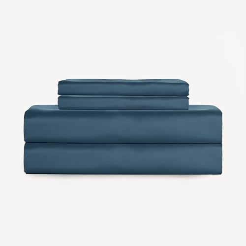 SLASHOP FURRFREE Bamboo Sheet Set Queen (Contemplating Blue)