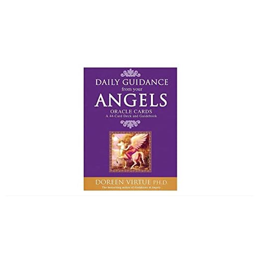 GRELANT 1 Set of 44 Angel Tarot Cards Deck Doreen Virtue & Radleigh Valentine Psychic Oracle Well Future English Speaking Card Game Daily Guidance Angel Oracle