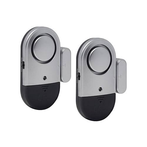 Defender Ultra Slim Magnetic Chime & Alarm 2 Pack - Shop Door Window Entry Chime Alert - Battery Powered Intruder Security Alarm 125dB Magnetic Contact Visitor Chime - Police Accredited