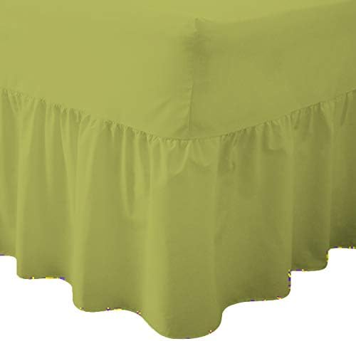 AmigoZone Plain Pollycotton Valance Fitted Sheet Or Pillow Pair Cases (Double, Latte)
