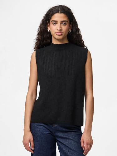 Chaleco de punto negro PIECES PCSILLY con diseño elástico suave S 7