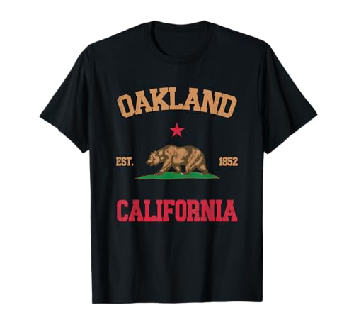 Oakland California CA Designs Unisex-Adults & Kids T-Shirt - Black - Small - Short Sleeve - Crew Neck - Regular Fit - Lightweight - Modern Graphic