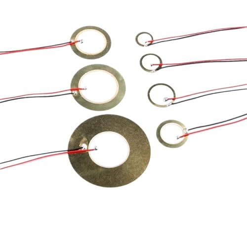 10 Pcs Piezoelectric Piezo Ceramic Wafer Plate Dia 12mm 15mm 18mm 20mm 27mm 35mm 50mm for Buzzer Loudspeaker(Wire-20mm-10PCS)