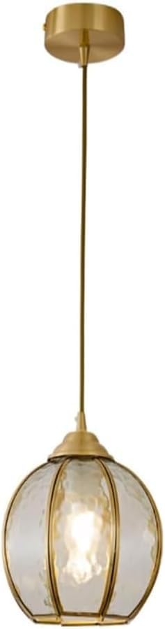 Lustre en cuivre et verre d'art ZR98US suspension au style américain