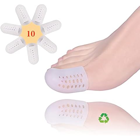 Toe Protectors, Big Toe Protector (10 PCS) Gel Toe Caps Protection, New Material, Breathable Toe Sleeves, Toe Cushion Tubes, Silicone Toe Covers, Relief Toe Friction Pain, Blister & Corns & Calluses Cover
