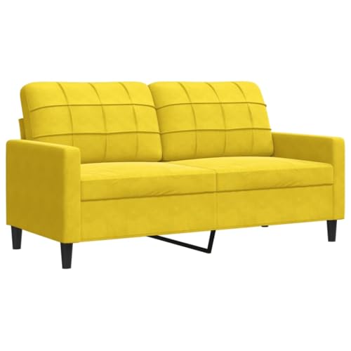 RMIHSJG Samt Sofagarnitur 3-TLG mit Hocker, Modernes Wohnzimmer Sofa Set mit Metallgestell, Bequeme Couchgarnitur für Wohnbereich, Sitzgruppe mit Polsterung und – Bild 6