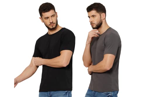 Image of T-Shirt for Men - 100% Cotton Casual T-Shirt | Half Sleeve, Round Neck 4 Way Stretch Fabric | Slim Fit T-Shirt