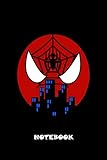  SPIDER-MAN NOTEBOOK: Black notebook to write in, thanos gauntlet lined pages, great birthday or christmas gift, ideal book for any superhero fans