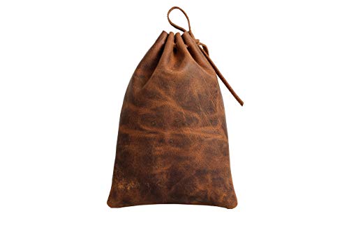 Leather Drawstring Pouch multipurpose Medieval coin waist bag3