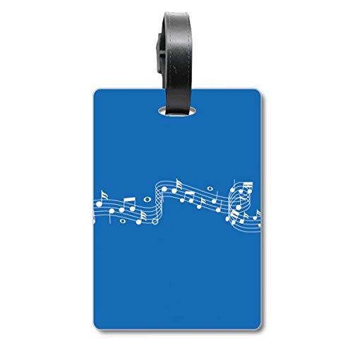 Étiquette d'identification pour valise Terweavg motif musique | Lot de 5