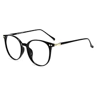 Firmoo Blaulichtfilter Brille ohne Sehstärke für Damen/Herren, Anti Blaulicht UV Schutzbrille, TR Vollrandbrille gegen Augenbelastung Entspiegelte Nerdbrille Schwarz