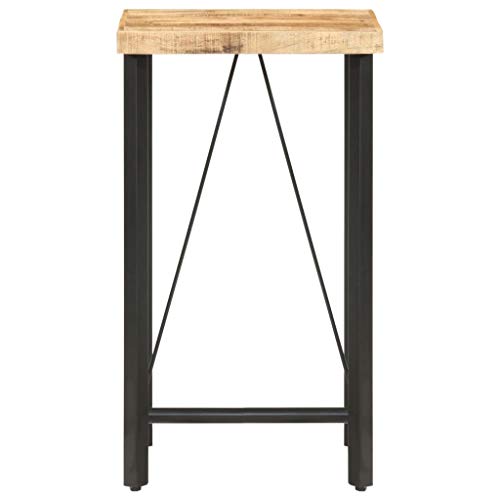 Mesa de bar de cocina alta de 107 cm con base de hierro estable 4