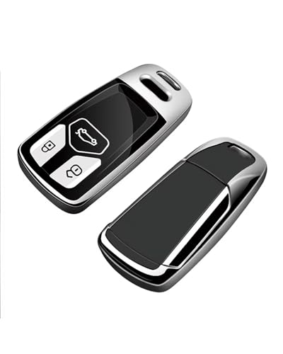 Carcasa de llave Audi A4 S4 B9 y Q5 protector TPU plata flexible 4