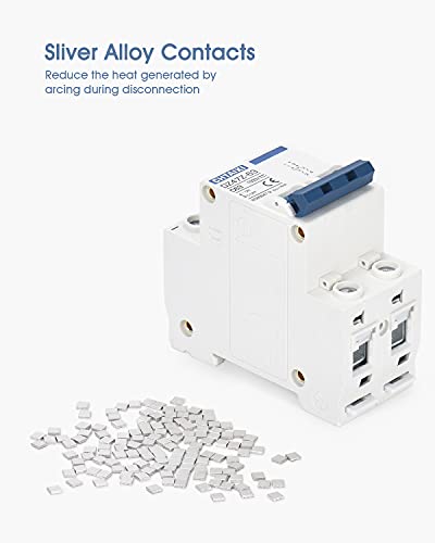 Dc Miniature Circuit Breaker, 2 Pole 1000V 63 Amp Isolator For Solar Pv System, Thermal Magnetic Trip, Din Rail Mount, Chtaixi Dc Disconnect Switch C63 #TOP5