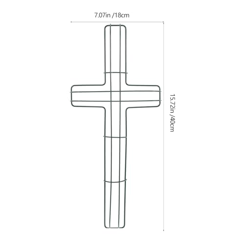 Operitacx Wire Wreath Frame for Easter, 2Pcs Cross Shaped Wreath Form for Crafts Floral Decorations on Easter, Weddings, Christmas Home Party Celebrations - Thumbnail 2