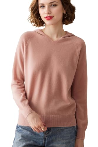 2025 Style Cashmere Hoodie，Pure-Color Small V-Neck Elegant Sweater，Suitable For Students Studying at Home