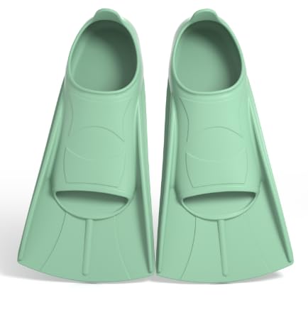 YushengTai Silicone Swimming Fins for Adults and Children - Short Fins for Snorkeling and Diving Beginners - Ideal for Swimming Pool and Sea Training