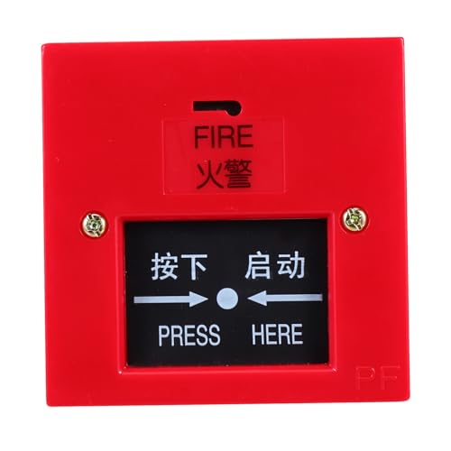 SHINEOFI Interruptor de Alarma de Emergencia Manual Reiniciable, Botón Rojo contra Incendios para Sistemas Tradicionales, Punto de Llamada Fácil de Usar para Seguridad Industrial