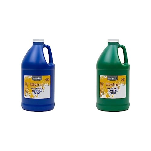 Handy Art Little Masters Washable Tempera Paint Bundle (64 Fl Oz, Half Gallon)