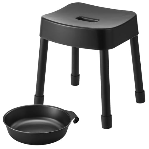 山崎実業 マグネット風呂イス ミスト 35cm マグネット湯おけL ブラック 2点セット お風呂 椅子 バスチェア 【モノギャラリー限定クリアファイル付】