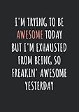 I'm Trying To Be Awesome Today: Lined Notebook With Inspirational Quotes To Help You Stay On Track,...