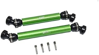 Axial 1/10 RBX10 Ryft 4WD Rock Bouncer Upgrade Parts Steel + Aluminum Front + Rear CVD Drive Shaft - 6Pc Set Green