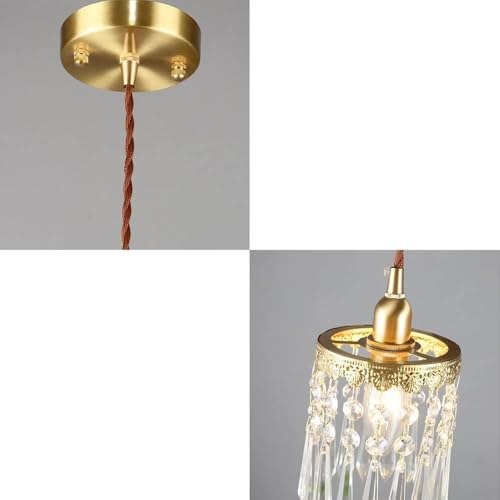 Lámpara de cristal dorada regulable para iluminar tu mesa de comedor 5