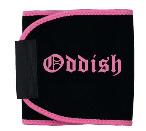 Image of ODDISH; way to fitness Waist Trimmer Belt - Sweat Slimming & Fat Burn Support /Adjustable Neoprene /Black /Pink - Free Size