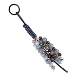 Gatuida Colgante de Bolso de Mano Artesanal Cuentas Bodhi Naturales, Charm para Bolsa de Yoga Ligero y Compacto, Amuleto Suerte para Accesorios de Mujer, Decoración Portátil para Viajes