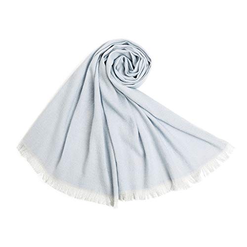 Long Hiver écharpe for Femmes Foulards Châle Wraps Femmes Brillant Soie Élément Couverture enveloppante (Color : Blue, Size : Free Size)