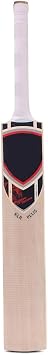 KLR Plus Kashmir Willow Cricket Bat, Handcrafted Grade R Willow with Web Tape Front Sticker Back Kashmir Willow Handle, Red and Black, Medium