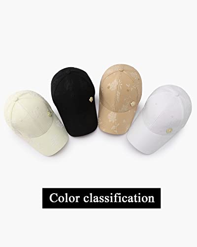 Gorra de béisbol bordada con flores para hombre y mujer miniatura 6