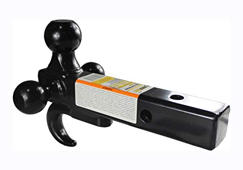 Maxxhaul 50231 Triple Ball Mount With Hook Hollow Shank, Black (Pull Hook Capacity Up To 10000 Lbs) #TOP1