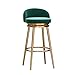 Zestaw obrotowych krzeseł barowych 1/2/3/4, obrotowy o 360° stołek kuchenny z oparciem i podnóżkiem, stołki barowe do blatu kuchennego, na wyspę kuchenną, zielony