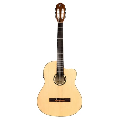 Ortega Guitars Guitare Classique Électro-Acoustique – 4/4, Slim Neck – Family Series – Housse Incluse – Épicéa / Acajou, Naturel (RCE125SN) – vue 2